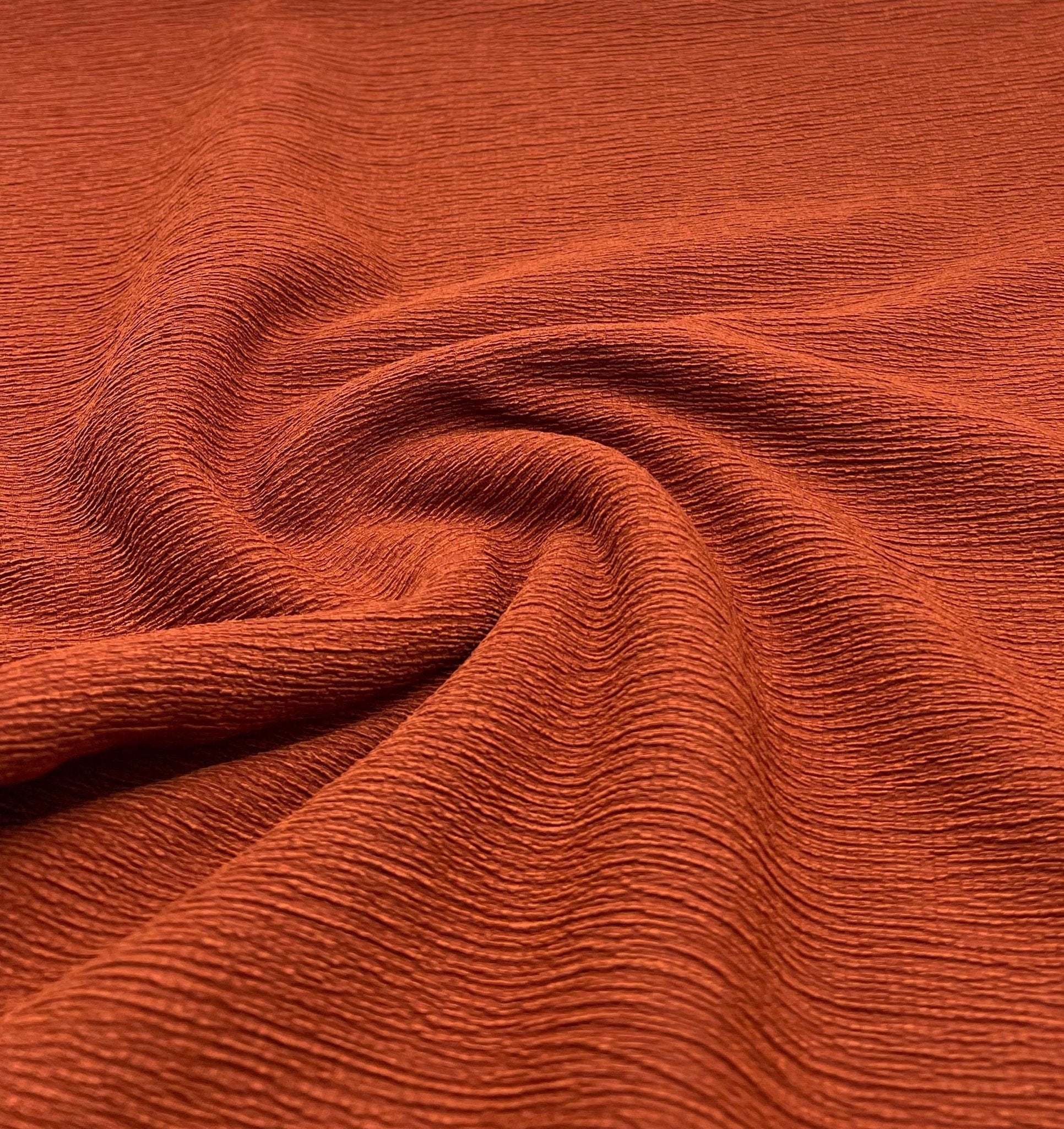 Rust Textured Tree Bark Stretch Dress Craft Fabric - T9 Fabrics